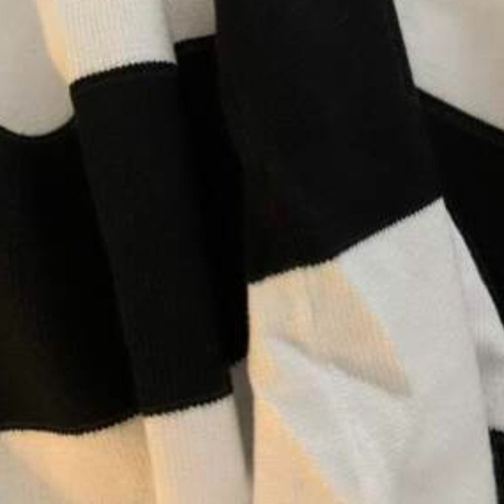 Colorblock stripes open front long Cardigan  Black - Picture 9 of 9
